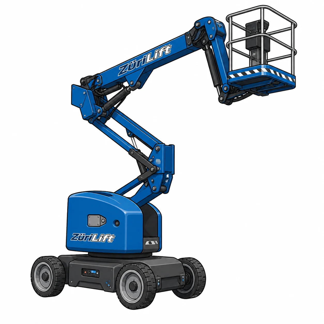 ZüriLift JLG H340AJ 12.3m – technische Illustration