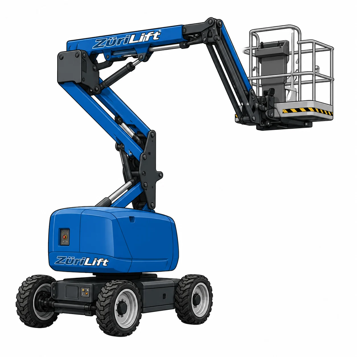 ZüriLift Snorkel A38E 13.5m – technische Illustration