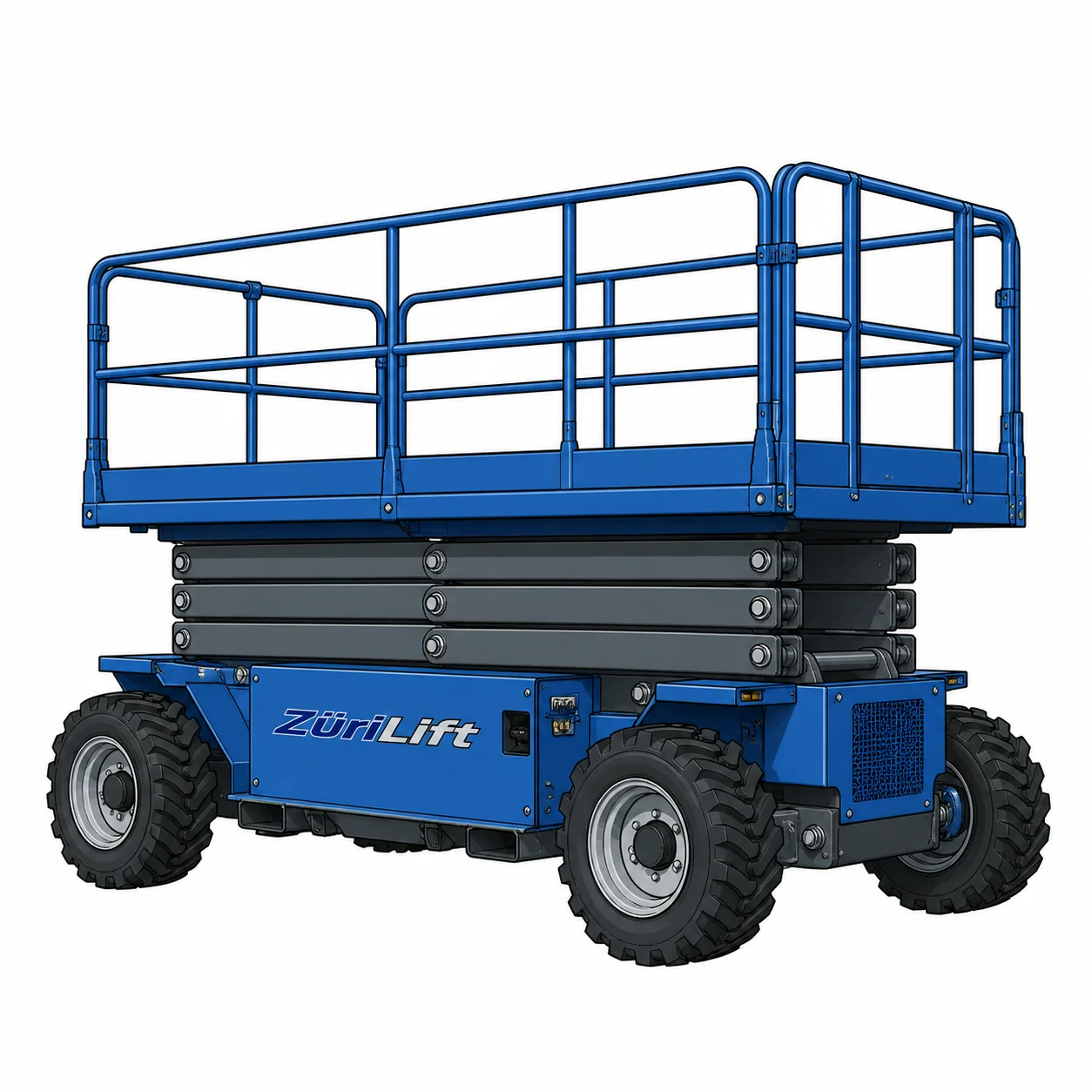 ZüriLift Snorkel SL26-RT 10m – technische Illustration