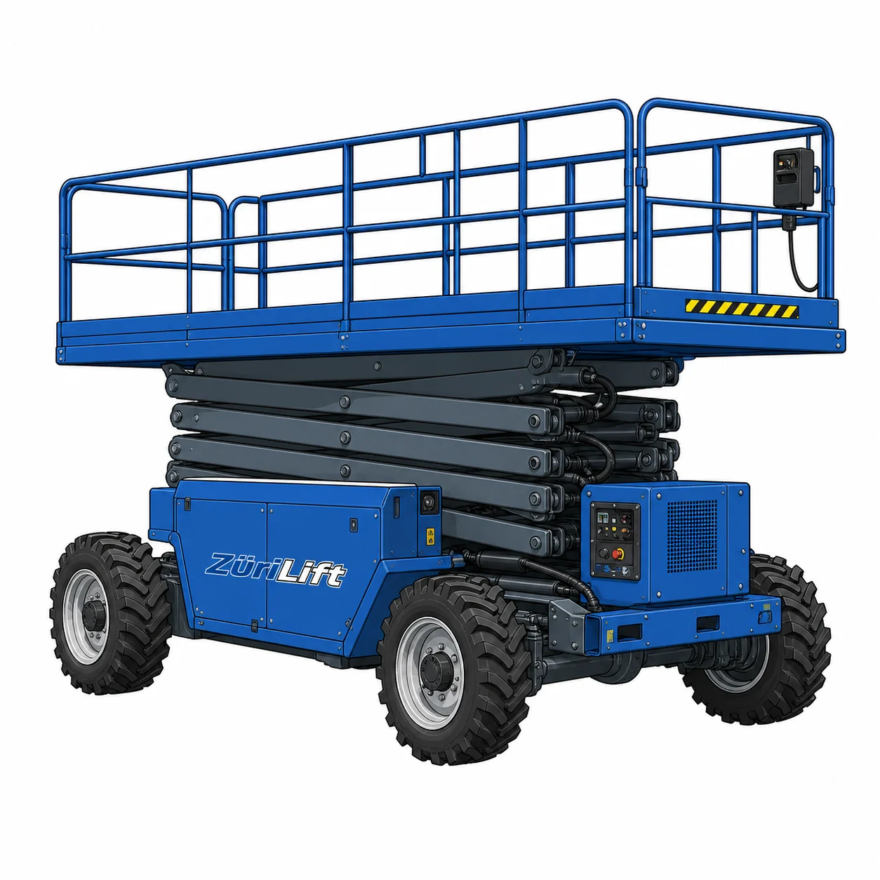 ZüriLift Snorkel SL30 RTE 10m – technische Illustration