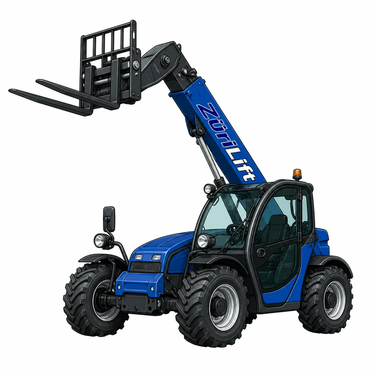 ZüriLift Teleskopstapler 6.0m 2.7t – technische Illustration